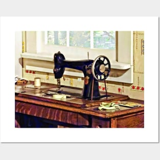 Sewing - Sewing Machine in Kitchen Posters and Art